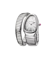 Bvlgari Serpenti Large Size 101827 Steel White dial with Diamond bezel - Brand New 2025