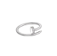 CARTIER JUSTE UN CLOU RING SİZE 56 SMALL MODEL, DIAMONDS - Like New 2023