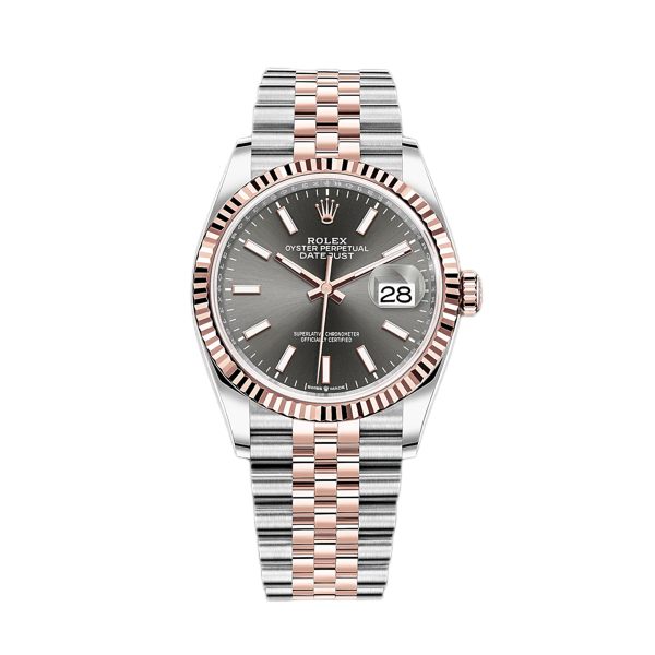 Rolex Datejust 36mm 126231 Steel/Rose Grey dial Jubilee - Like New 2022