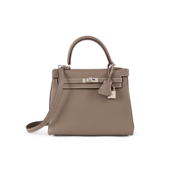 Hermès Etoupe Togo Kelly 25 Retourné Palladium Hardware - Brand New 2026