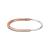 Tiffany Lock Narrow Bangle in Rose and White Gold with Half Pavé Diamonds Medium size - Like New 2024
