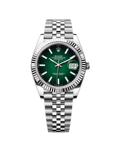 Rolex Datejust 41mm 126334 Ombré Green Steel Jubilee - Brand New 2026